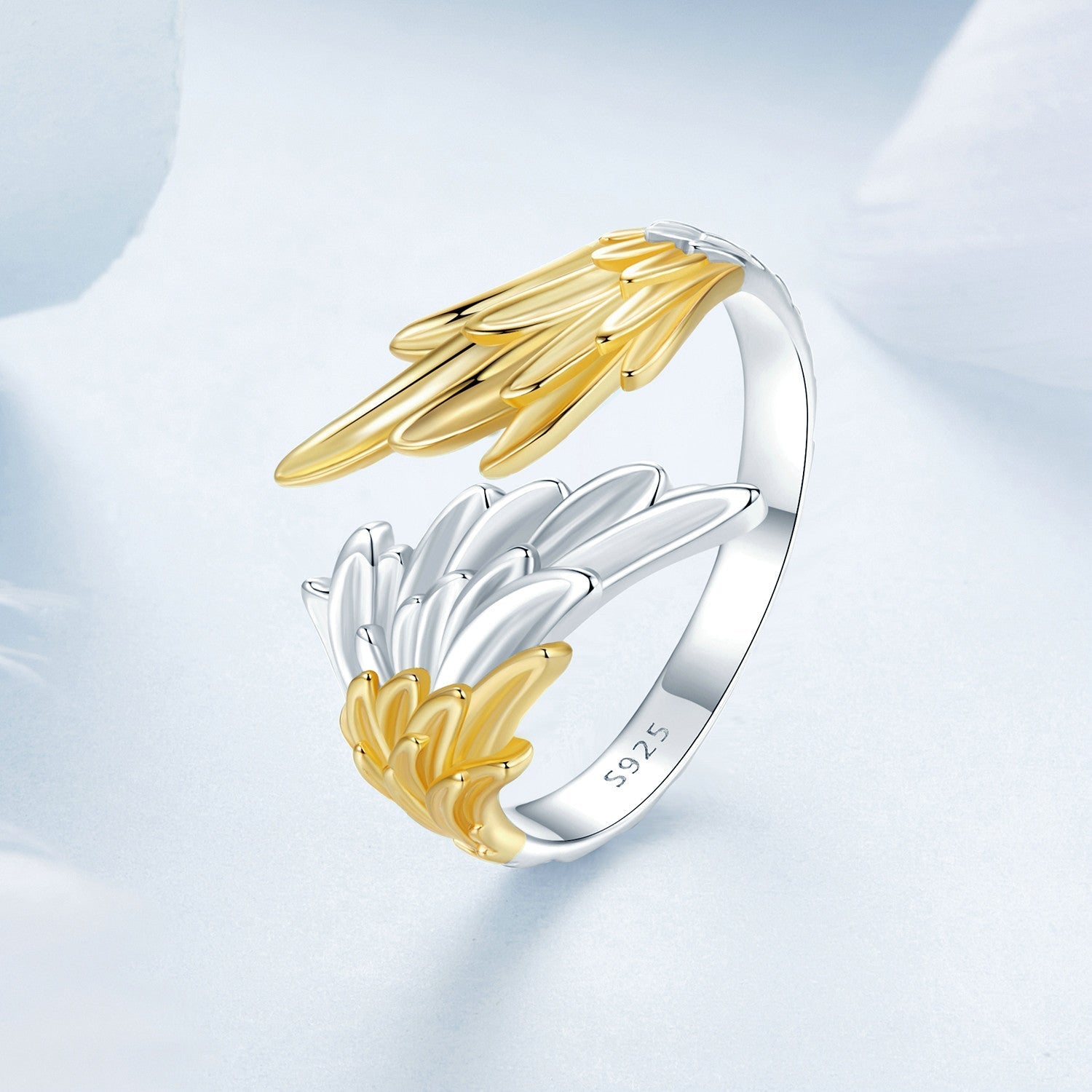 925 Sterling Silver White Gold Plated 0.31cm Ring for Women DestGlow