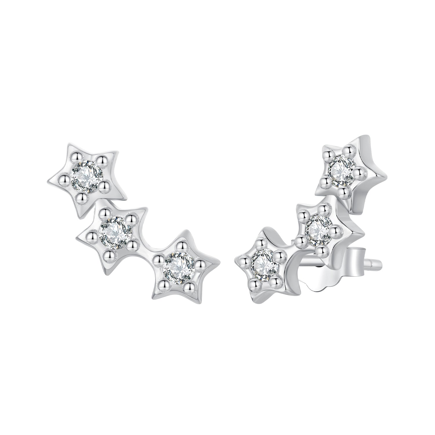925 Sterling Silver Pavé Setting CZ Earrings for Women DestGlow