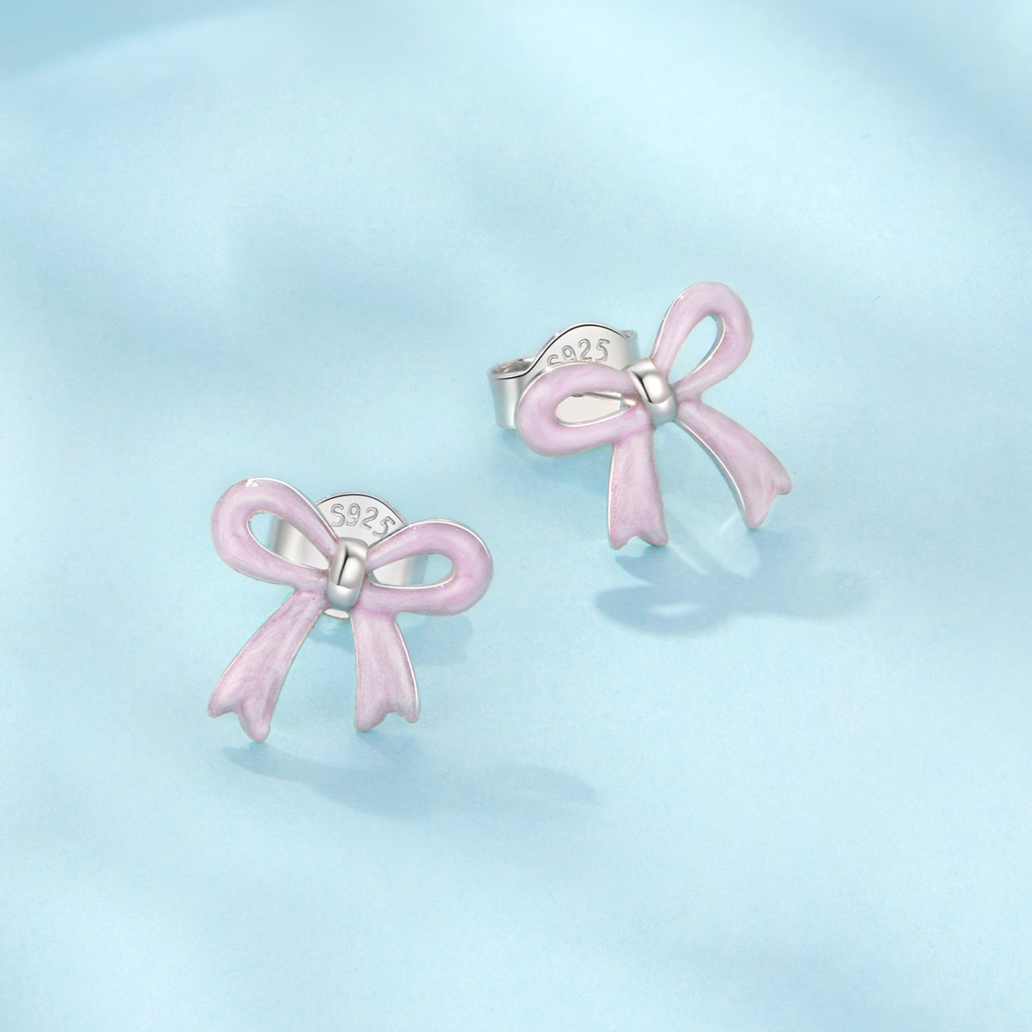 925 Sterling Silver Earrings with Enamel Process and White Gold Plating DestGlow