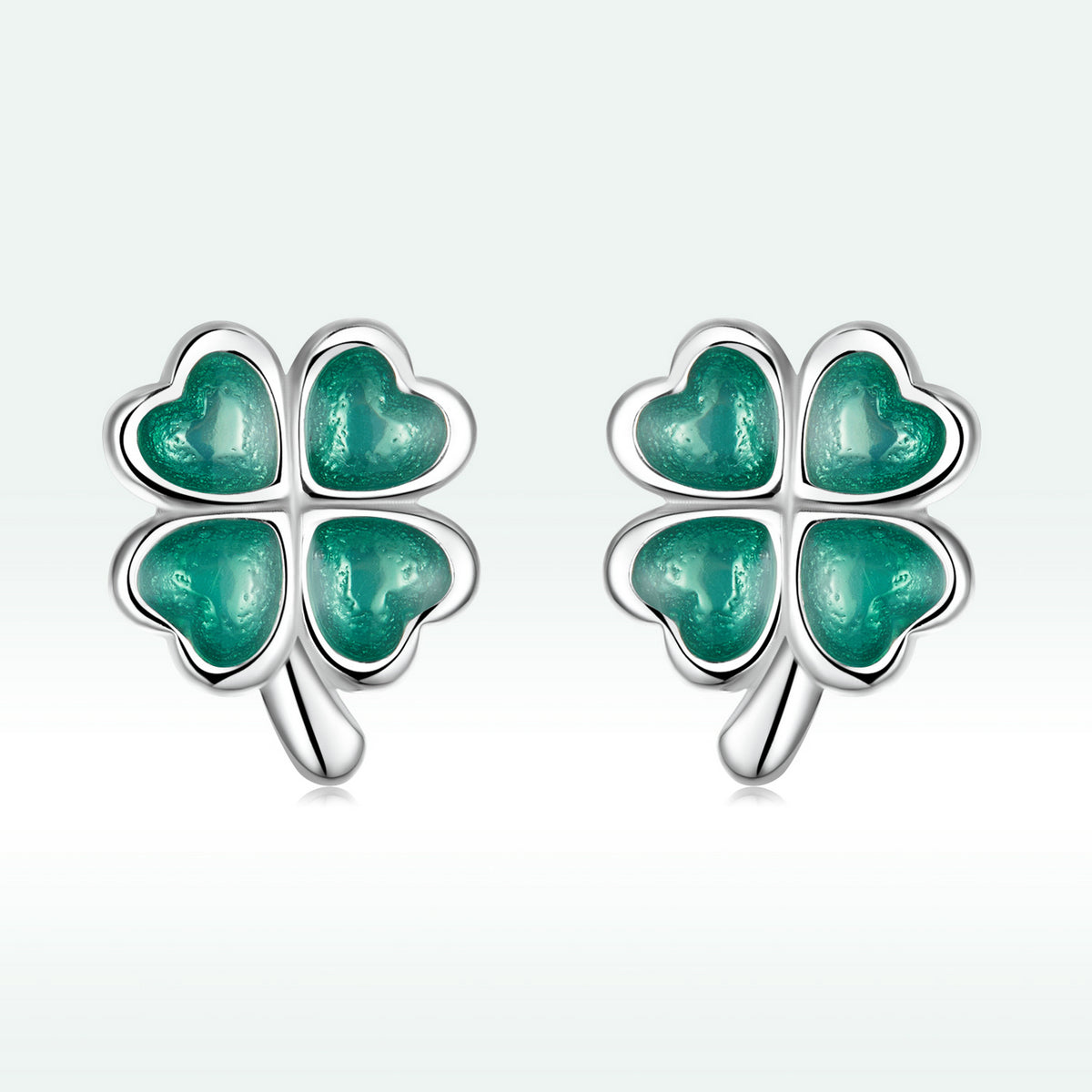 925 Sterling Silver Enamel Plated Platinum Earrings for Women DestGlow