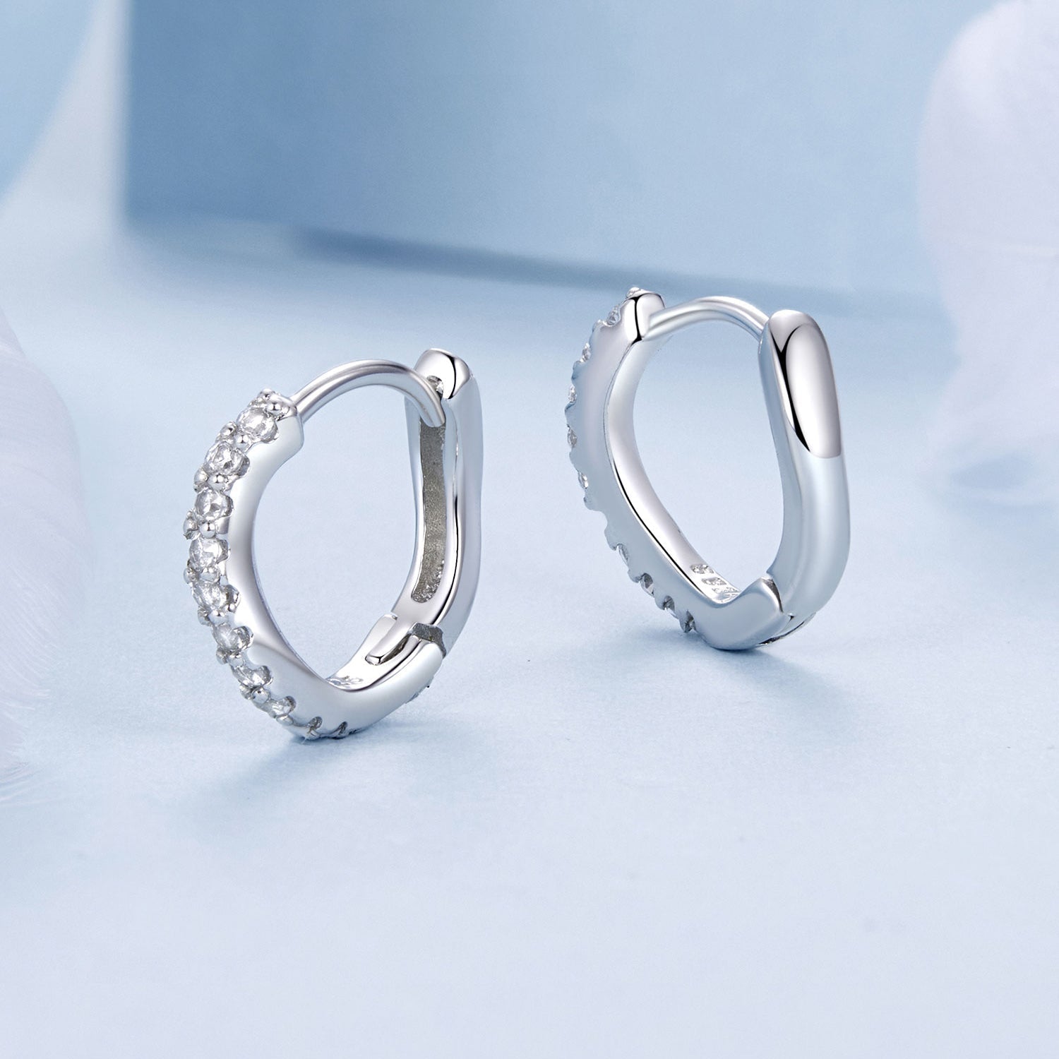 925 Sterling Silver Pavé CZ Earrings for Women DestGlow