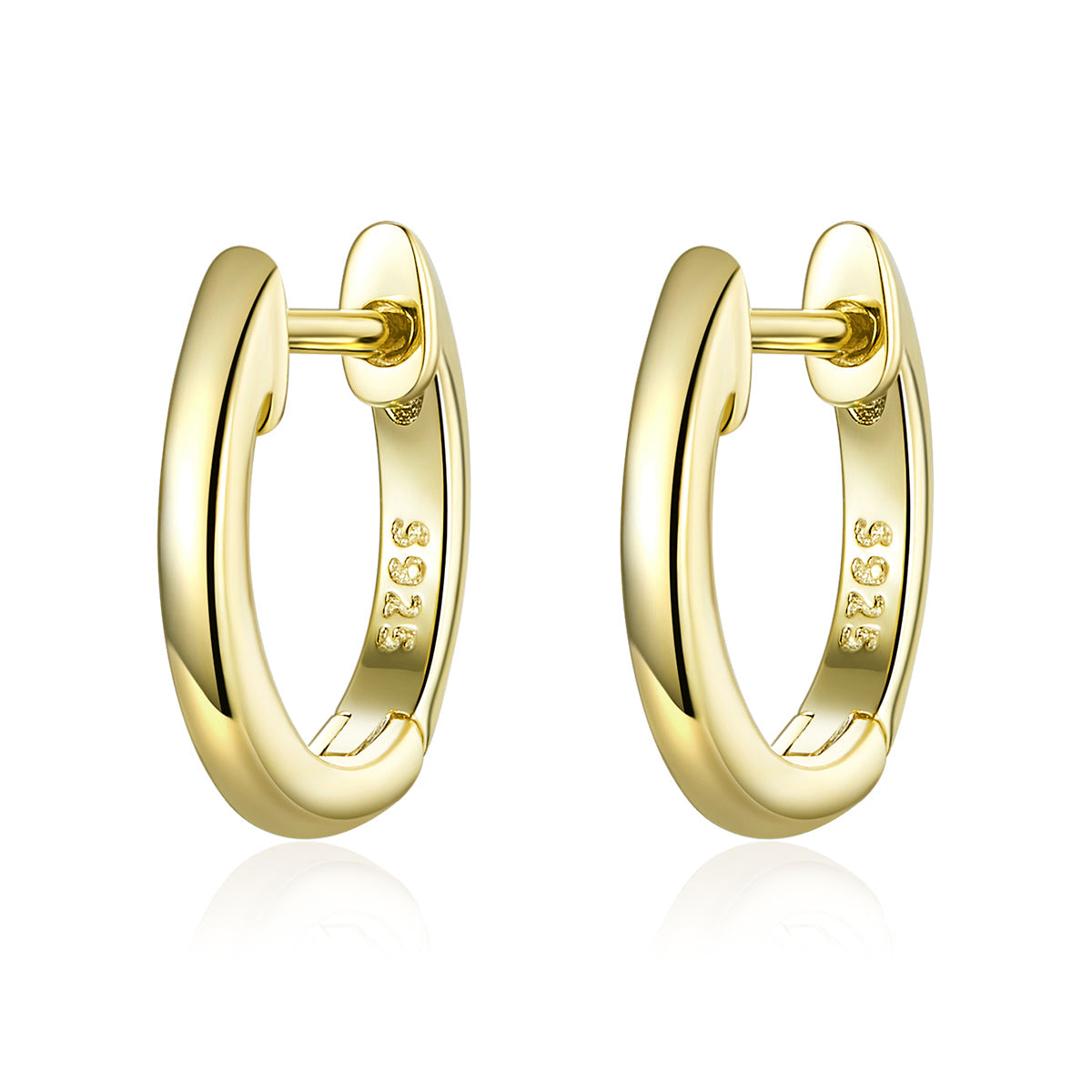 925 Sterling Silver Plated Black Gold Earrings for Women DestGlow