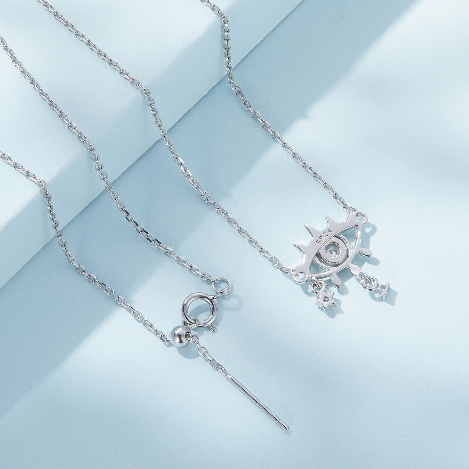 925 Sterling Silver Adjustable Necklaces with Pavé Setting CZ for Women DestGlow