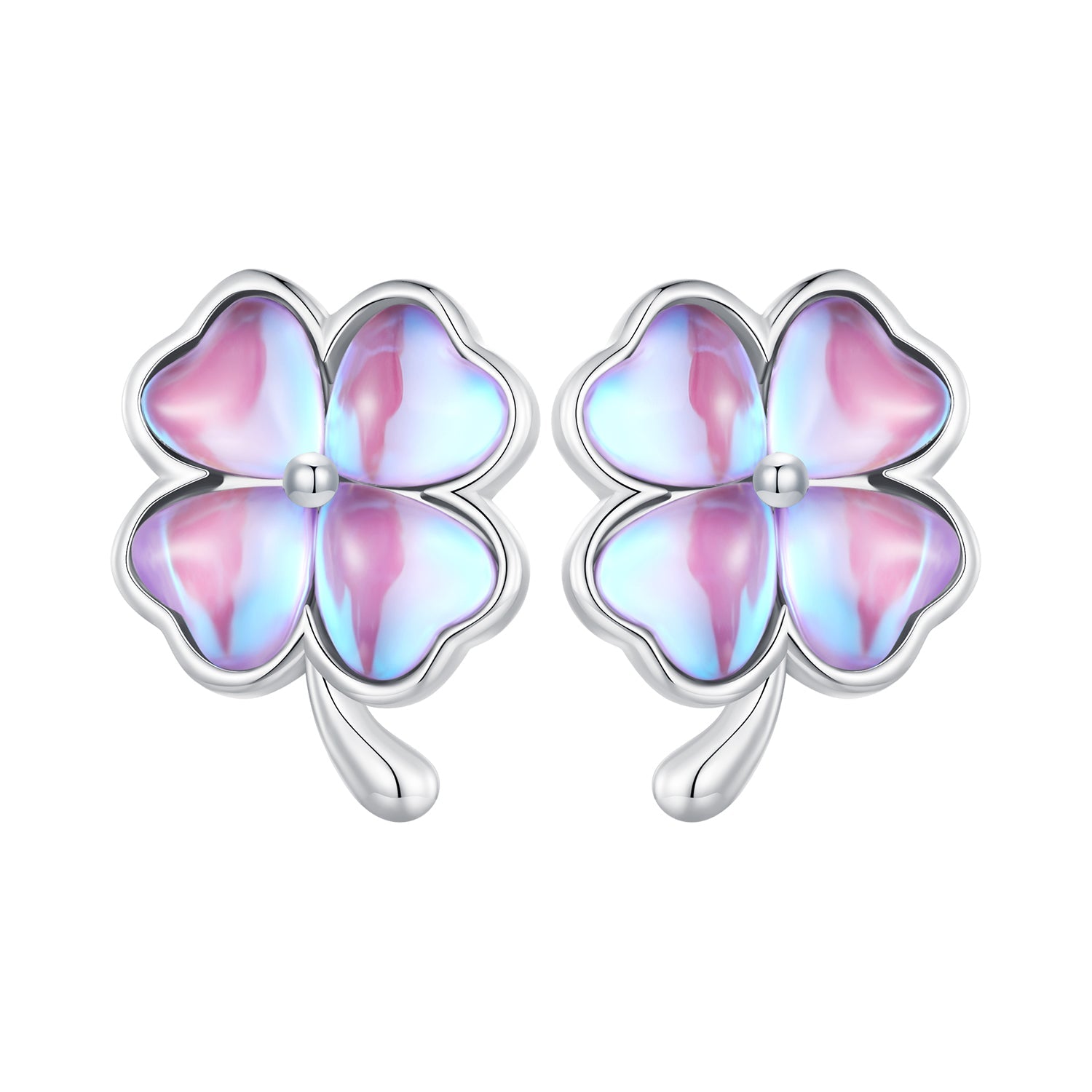 925 Sterling Silver Transparent Glass Earrings for Women DestGlow