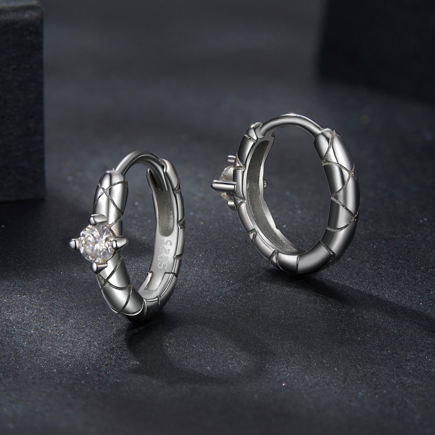 925 Sterling Silver Moissanite Earrings 1.3cm for Women DestGlow