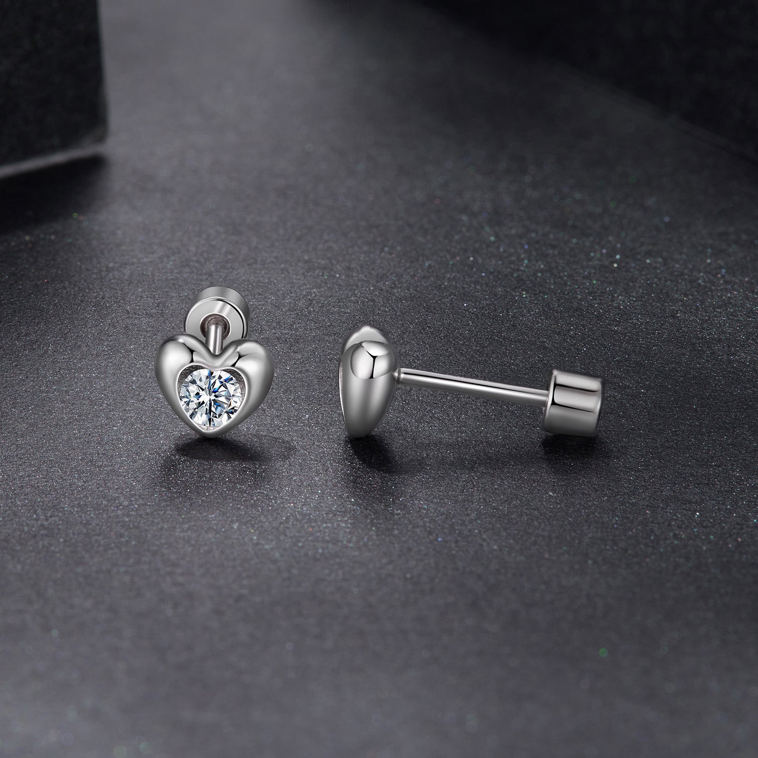 925 Sterling Silver Moissanite Earrings 0.5cm for Women DestGlow