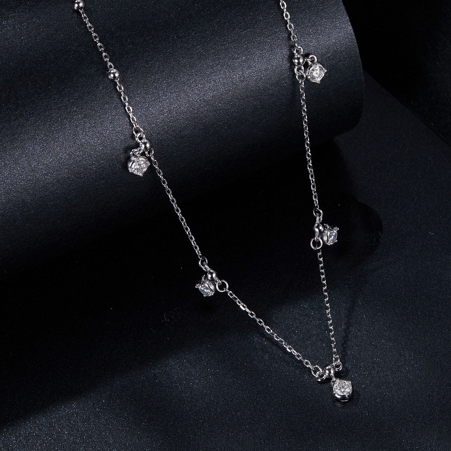 925 Sterling Silver 3mm Moissanite Necklace for Women DestGlow