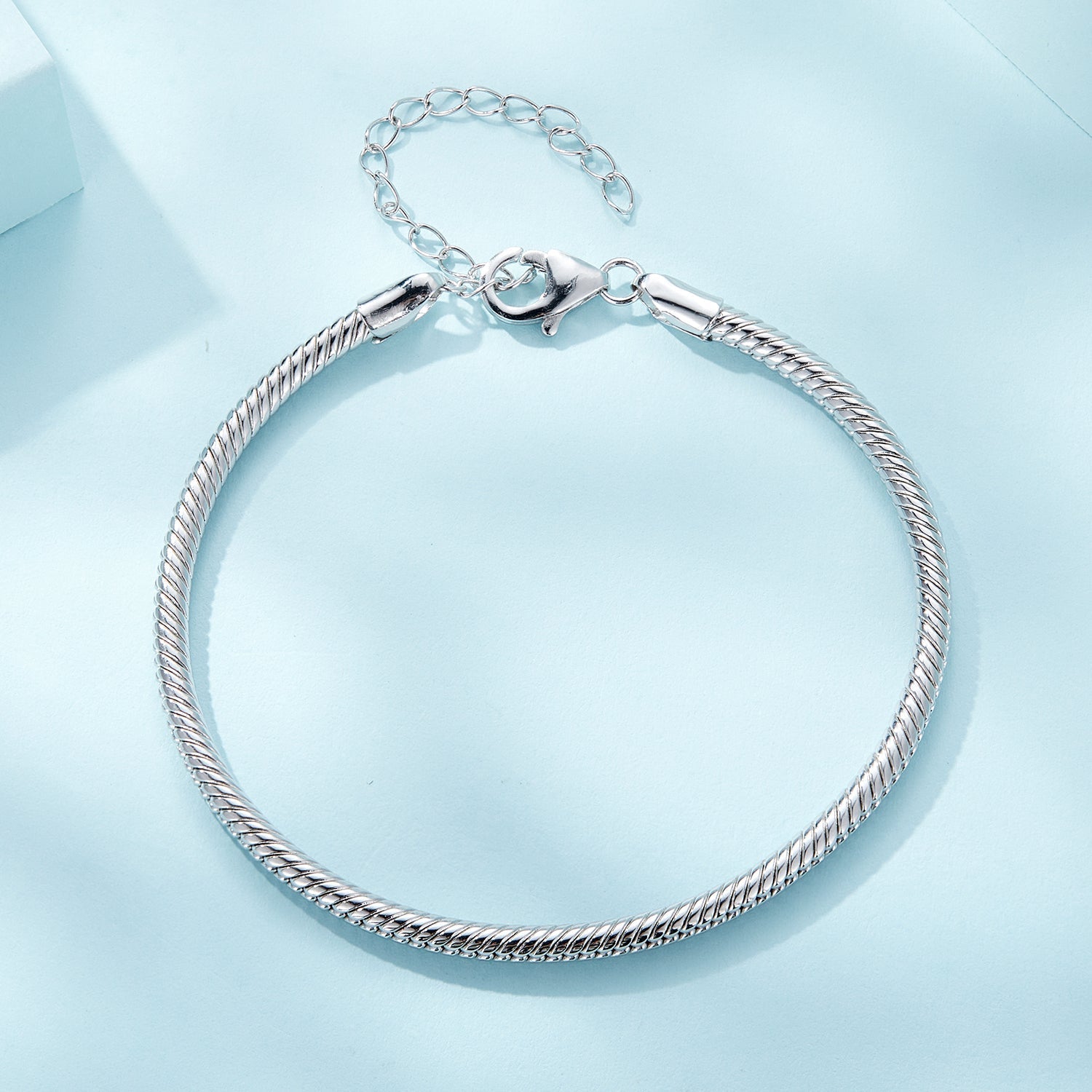 925 Sterling Silver Plated Platinum Bracelet with Adjustable Length for Women DestGlow