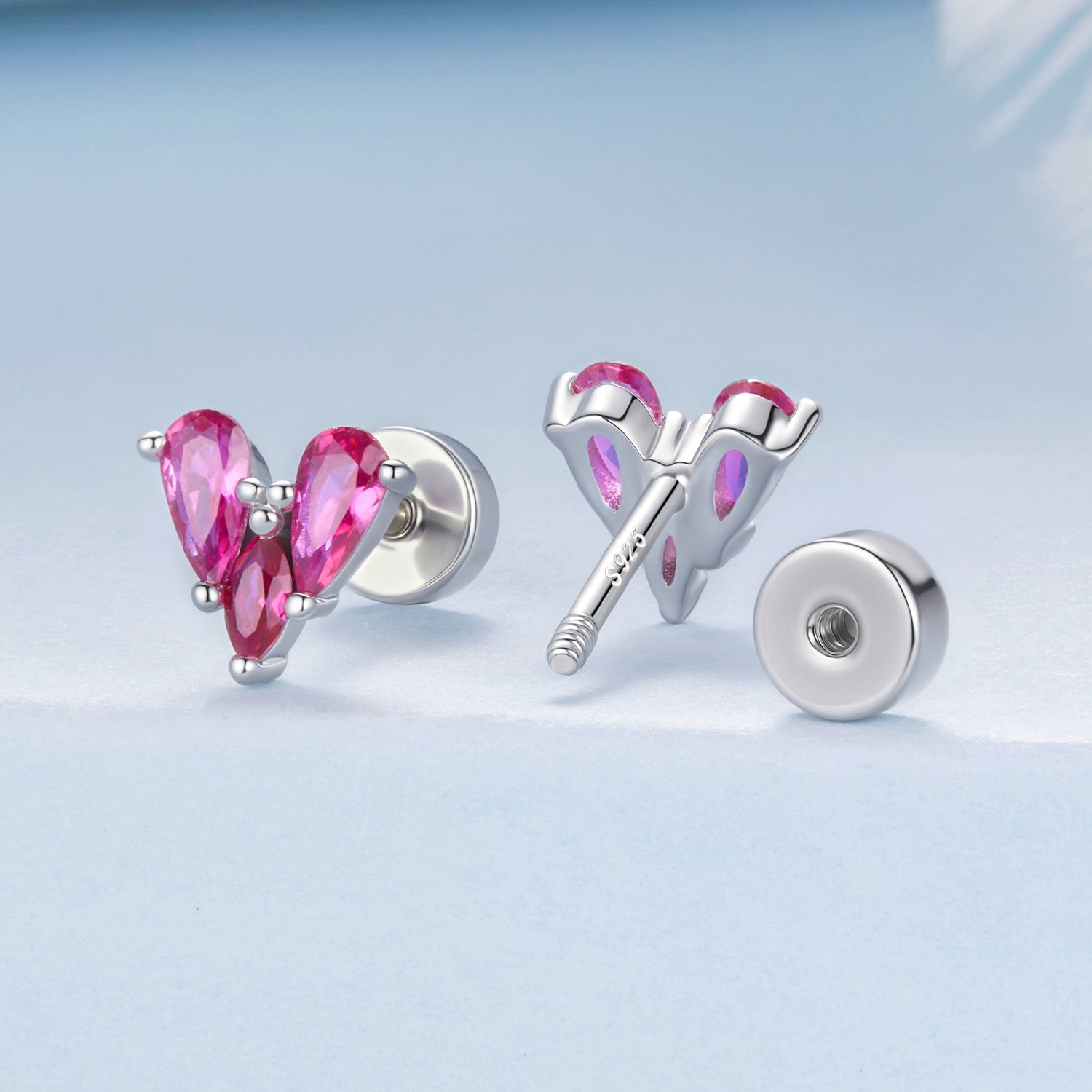 925 Sterling Silver Earrings with Pavé Setting CZ DestGlow