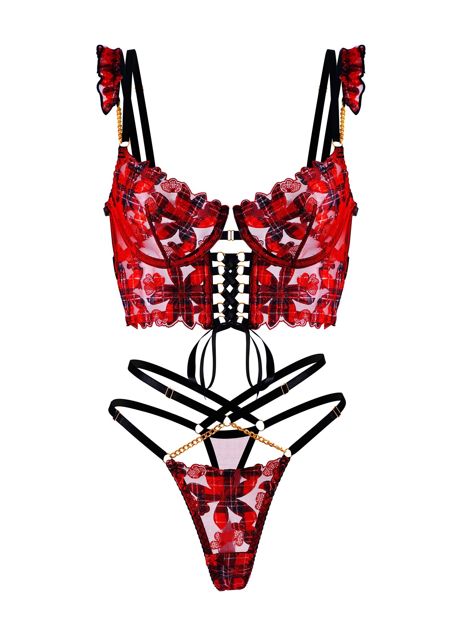 Vivienne Lace Harness Set