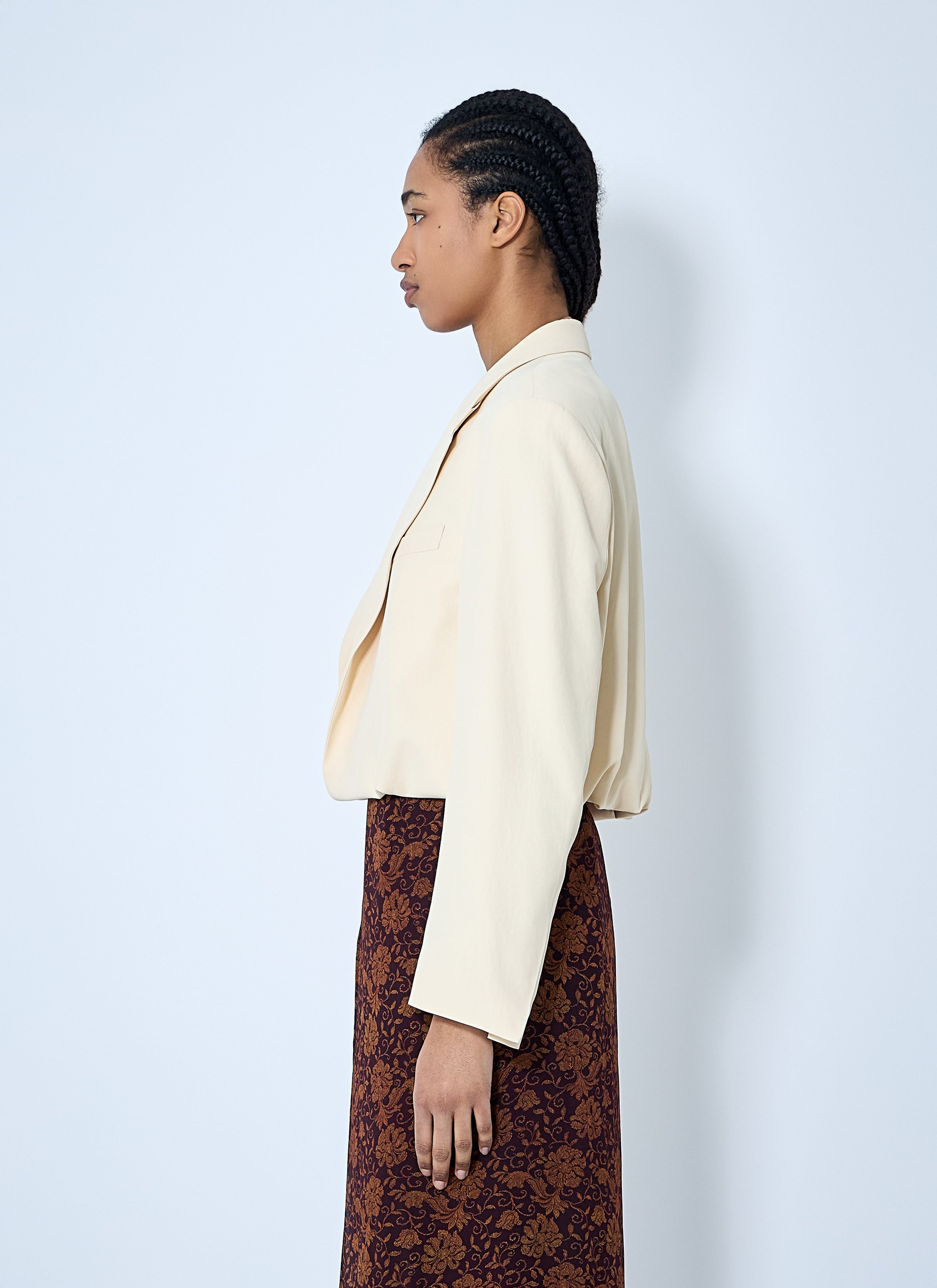 Dries Van Noten Women Crop Single-Breasted Blazer by Luosophy