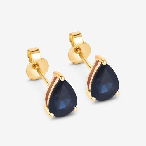1.60 Carat Genuine Blue Sapphire 10K Yellow Gold Earrings by Bids.com