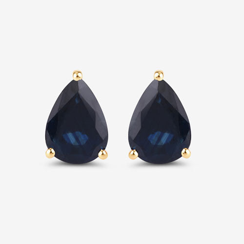1.60 Carat Genuine Blue Sapphire 10K Yellow Gold Earrings by Bids.com