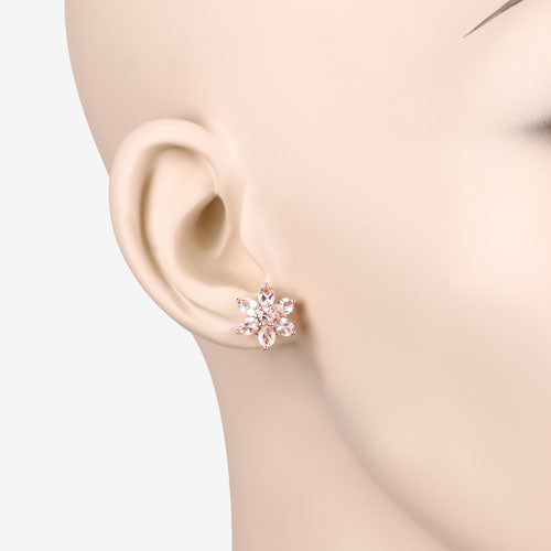 1.98 Carat Genuine Morganite 10K Rose Gold Earrings DestGlow