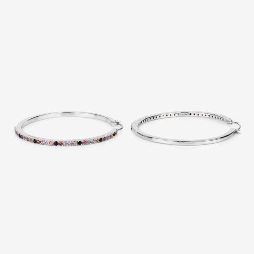 2.24 Carat Genuine Multi Sapphire .925 Sterling Silver Earrings by Bids.com