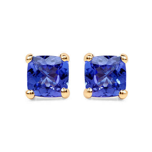 0.56 Carat Genuine Tanzanite 14K Yellow Gold Earrings DestGlow