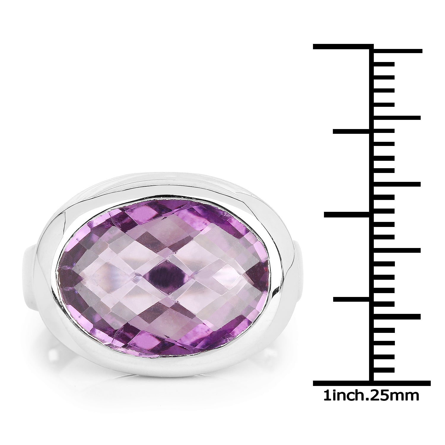 8.25 Carat Genuine Amethyst .925 Sterling Silver Ring by Bids.com