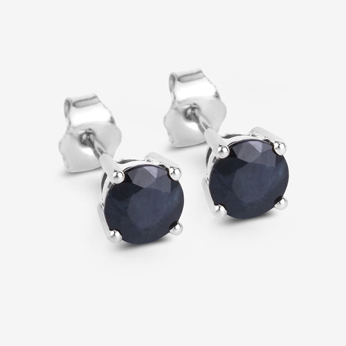 1.70 Carat Genuine Blue Sapphire 10K White Gold Earrings by Bids.com