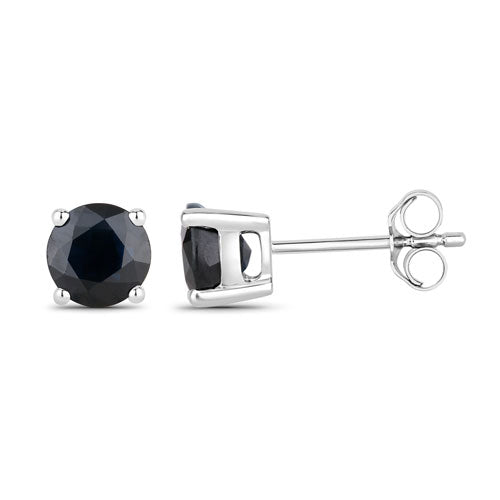 1.70 Carat Genuine Blue Sapphire 10K White Gold Earrings by Bids.com
