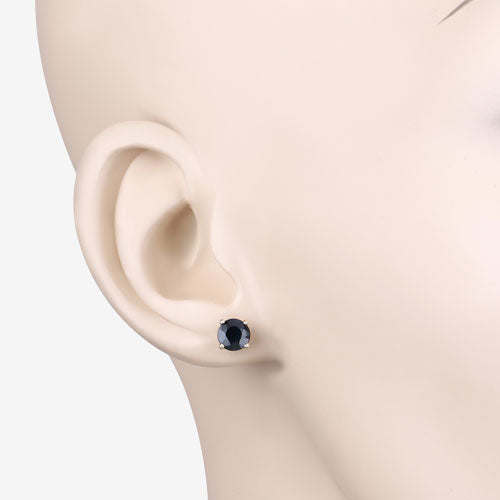 1.70 Carat Genuine Blue Sapphire 10K Yellow Gold Earrings by Bids.com