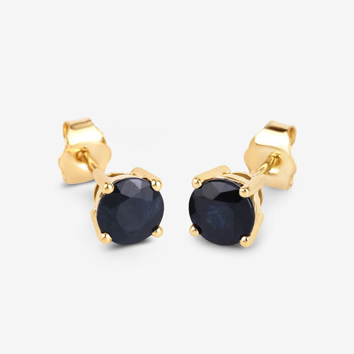 1.70 Carat Genuine Blue Sapphire 10K Yellow Gold Earrings by Bids.com