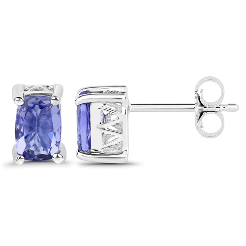 1.06 Carat Genuine Tanzanite .925 Sterling Silver Earrings DestGlow