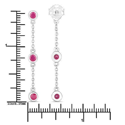 0.78 Carat Genuine Ruby .925 Sterling Silver Earrings by Bids.com