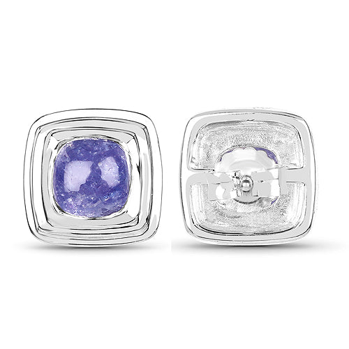 4.74 Carat Genuine Tanzanite .925 Sterling Silver Earrings DestGlow