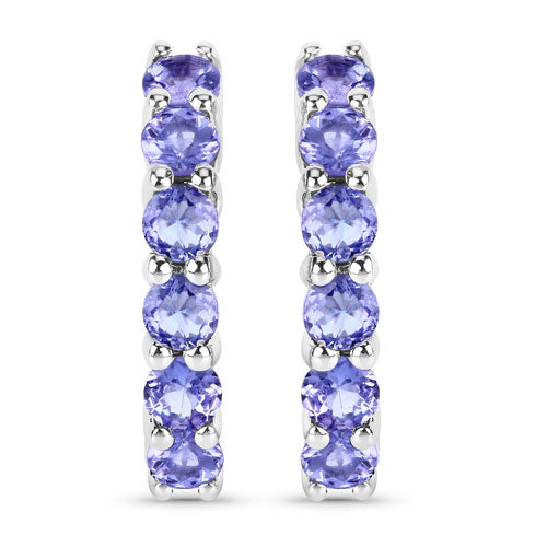 1.20 Carat Genuine Tanzanite .925 Sterling Silver Earrings DestGlow