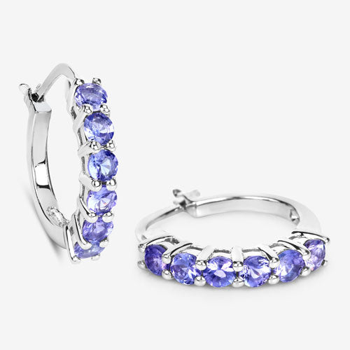 1.20 Carat Genuine Tanzanite .925 Sterling Silver Earrings DestGlow