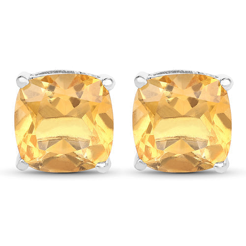 5.80 Carat Genuine Citrine .925 Sterling Silver Earrings DestGlow