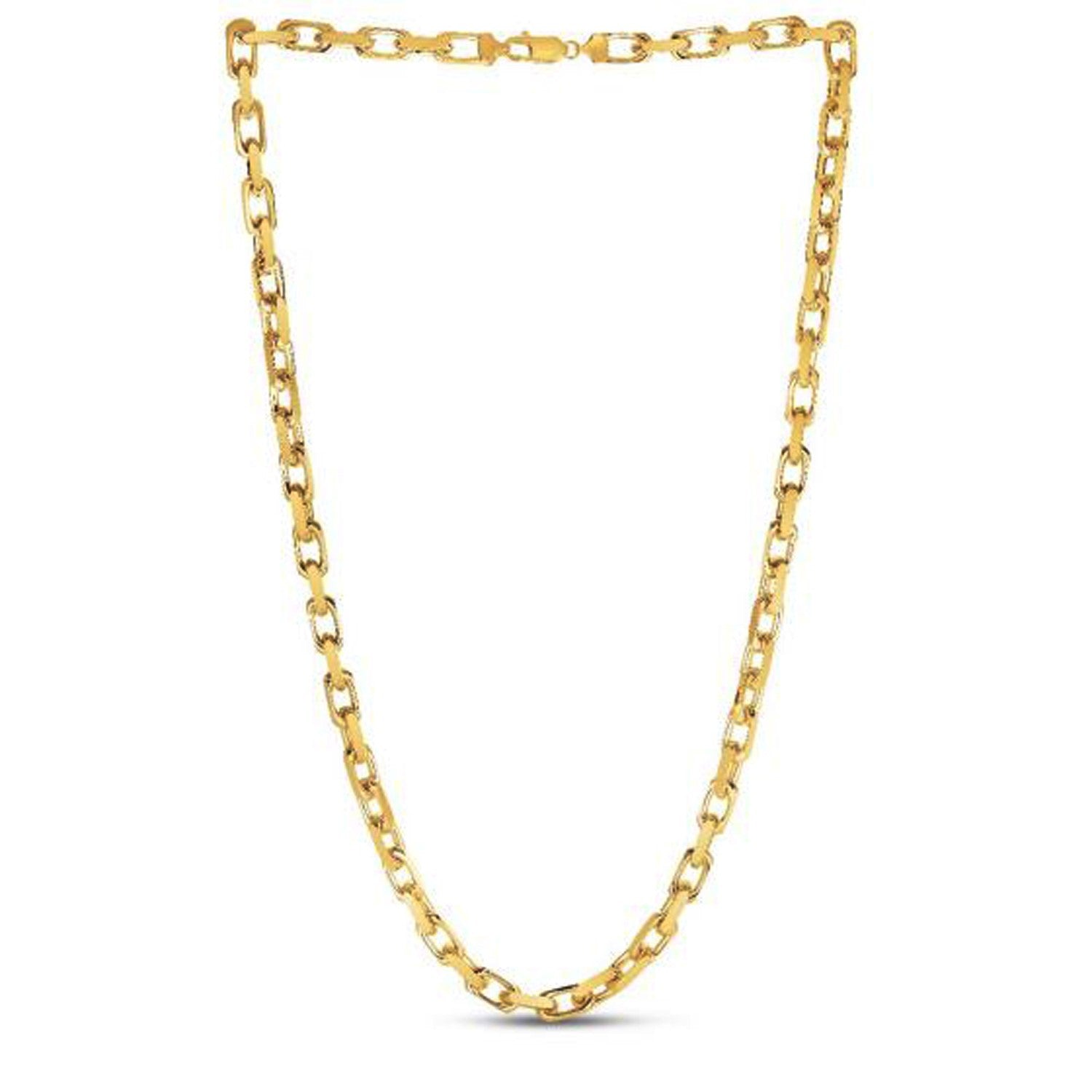 14k Yellow Gold French Cable Link Chain (6.10 mm) by Bids.com