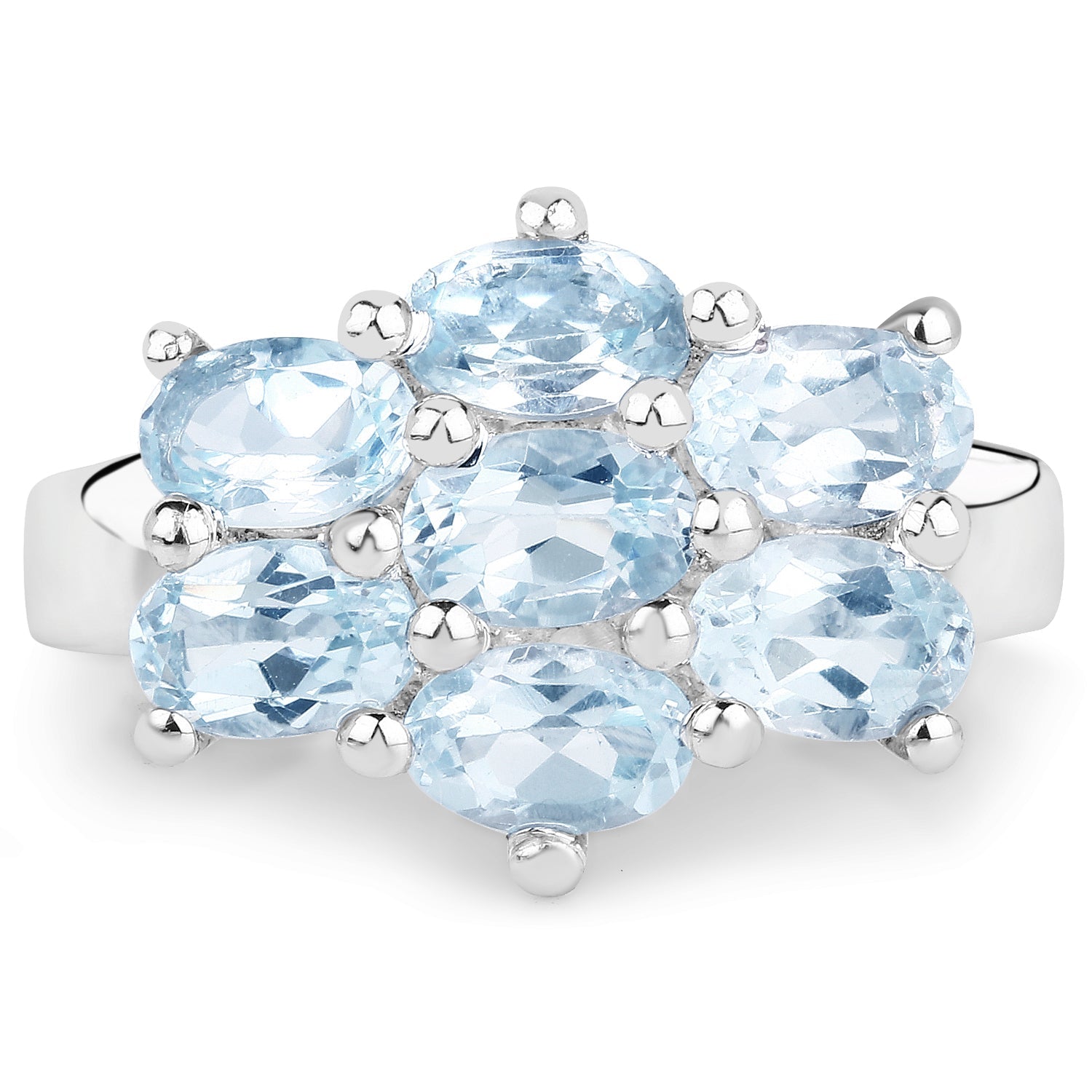 3.57 Carat Genuine Blue Topaz .925 Sterling Silver Ring by Bids.com