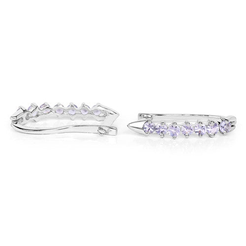 0.98 Carat Genuine Tanzanite .925 Sterling Silver Earrings DestGlow