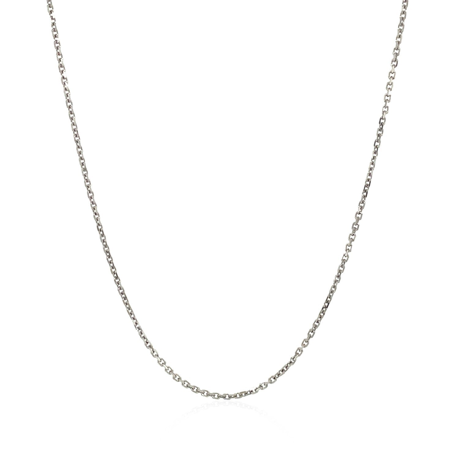 18k White Gold Cable Chain 1.1mm by Bids.com