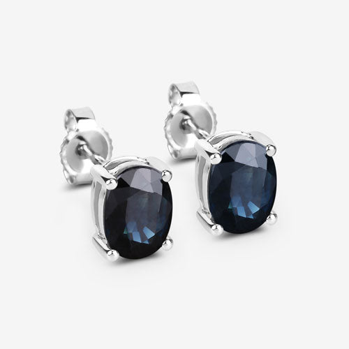 1.90 Carat Genuine Blue Sapphire 10K White Gold Earrings by Bids.com