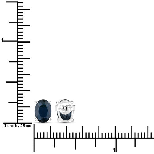 1.90 Carat Genuine Blue Sapphire 10K White Gold Earrings by Bids.com