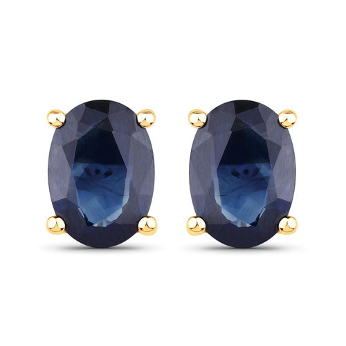 1.90 Carat Genuine Blue Sapphire 10K Yellow Gold Earrings by Bids.com