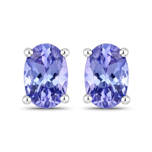 0.88 Carat Genuine Tanzanite .925 Sterling Silver Earrings DestGlow