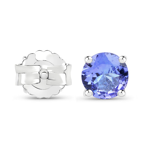 0.94 Carat Genuine Tanzanite .925 Sterling Silver Earrings DestGlow