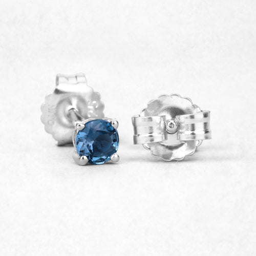0.64 Carat Genuine London Blue Topaz .925 Sterling Silver Earrings DestGlow