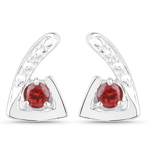 0.44 Carat Genuine Garnet .925 Sterling Silver Earrings by Bids.com