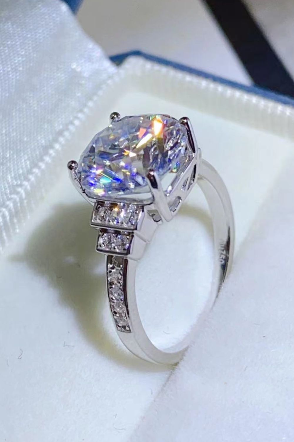 5 Carat Brilliant Round Cut Sparkala™ Platinum Over Pure Sterling Silver Ring by Sparkala