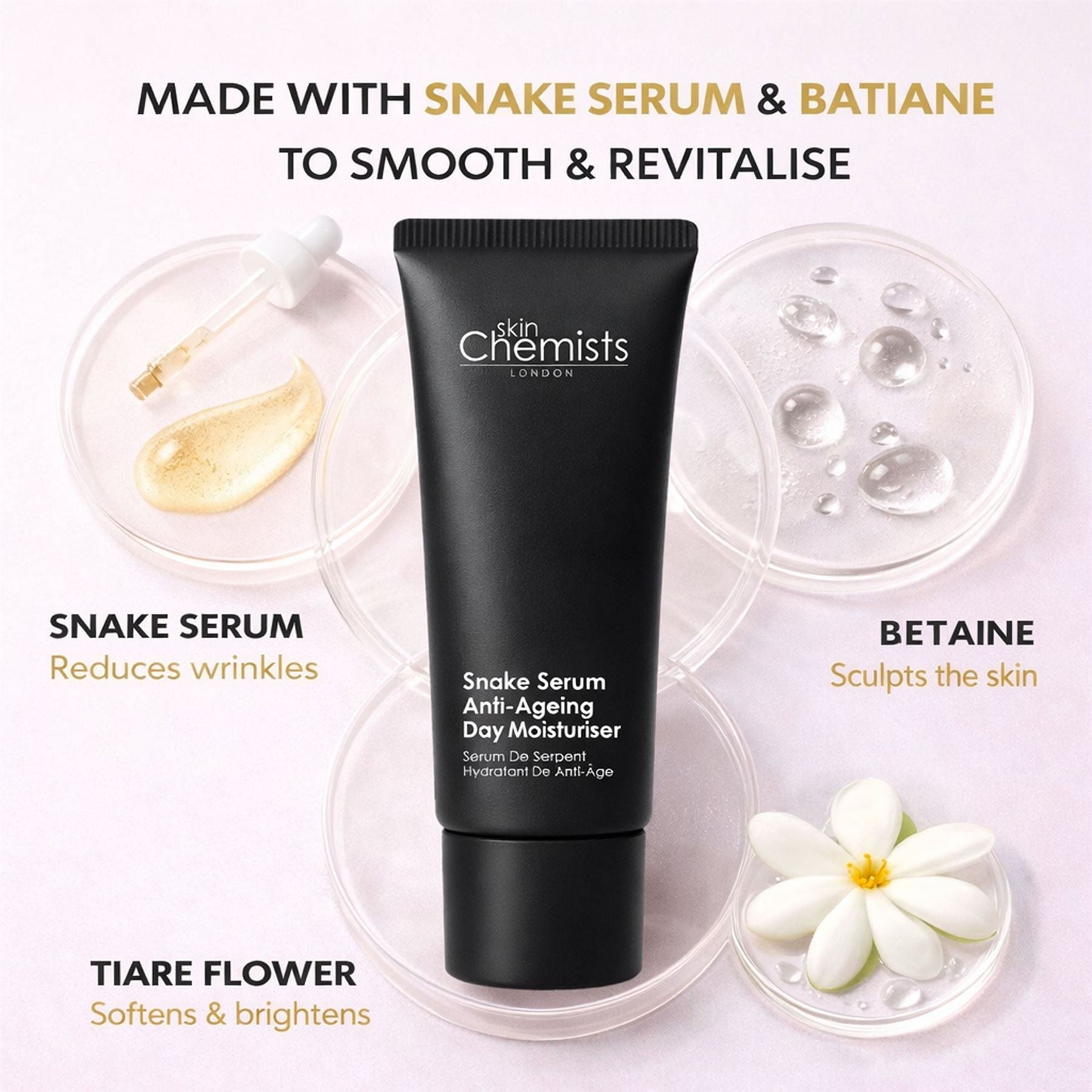 skinChemists Snake Serum Anti-Ageing Day Moisturiser 50ml by skinChemists US