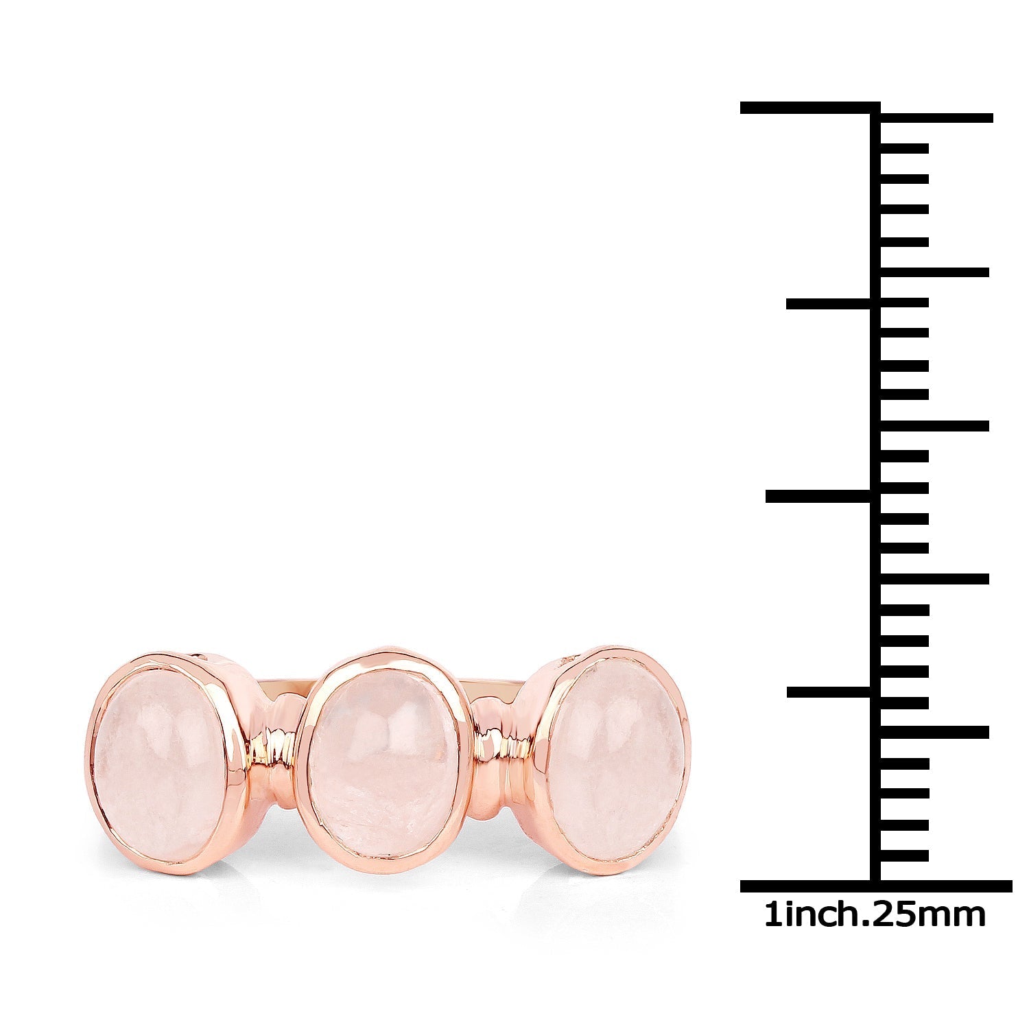 18K Rose Gold Plated 2.88 Carat Genuine Morganite .925 Sterling Silver Ring DestGlow