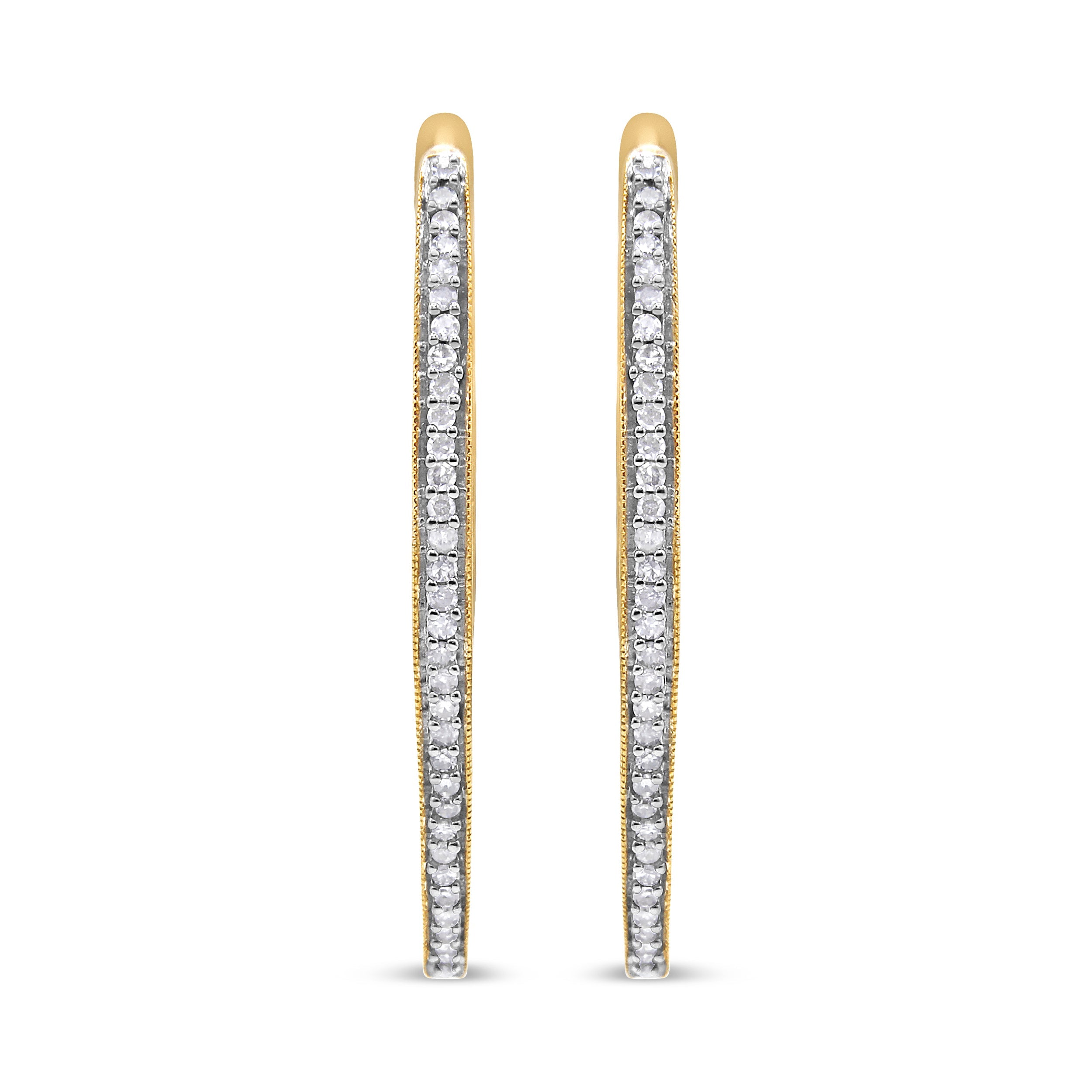 10k Yellow Gold Round Cut Diamond Earrings (1 cttw, I-J Color, I2-I3 Clarity) by Bids.com