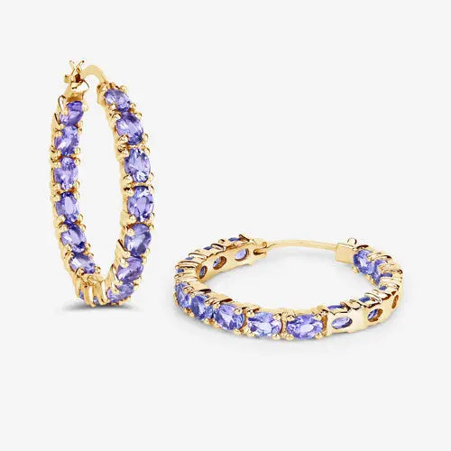 5.10 Carat Genuine Tanzanite .925 Sterling Silver Earrings