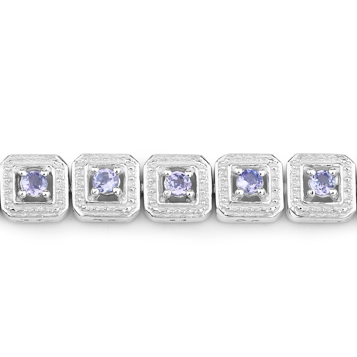2.40 Carat Genuine Tanzanite .925 Sterling Silver Bracelet DestGlow