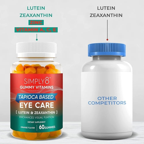 Zeaxanthin & Lutein Eye Vitamins Gummies - Eye Health Support for Adults & Kids