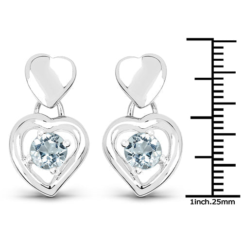 1.90 Carat Genuine Blue Topaz .925 Sterling Silver Earrings DestGlow